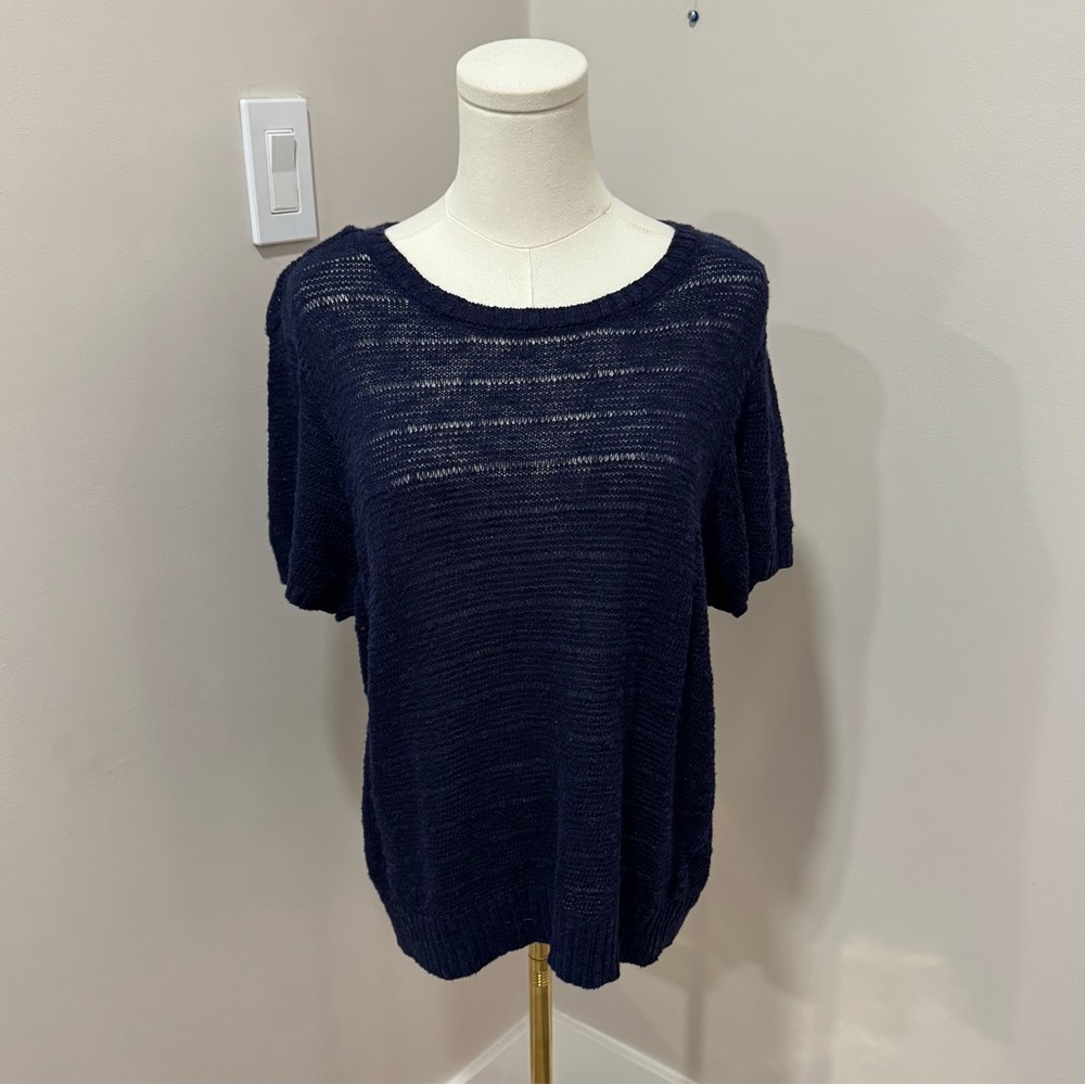 Jaclyn Smith, Woman's size S, short sleeve, blue, pullover top XXL - Picture 2 of 5